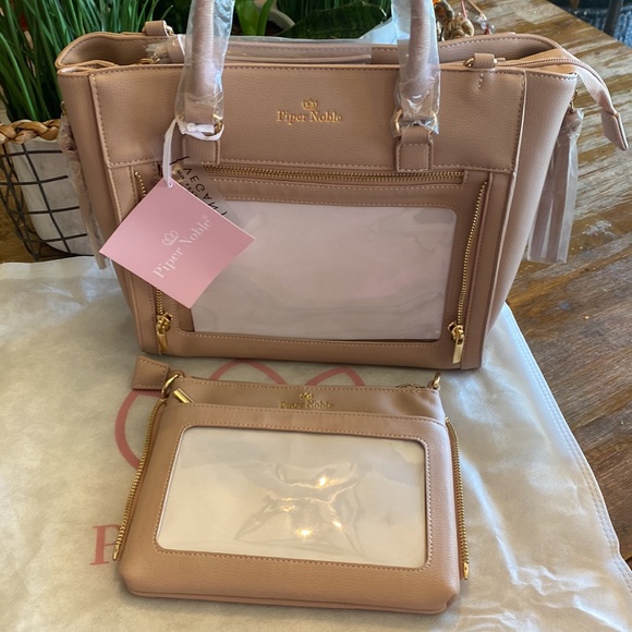 NIP Piper Noble Display Bag Charlotte Satchel in Blush - Picture 4 of 10